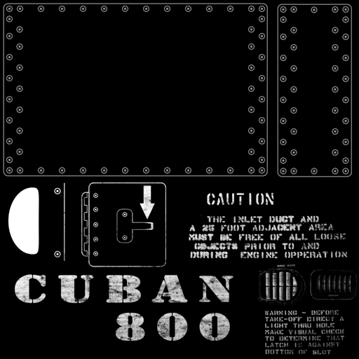 Cuban 800 livery 1 template